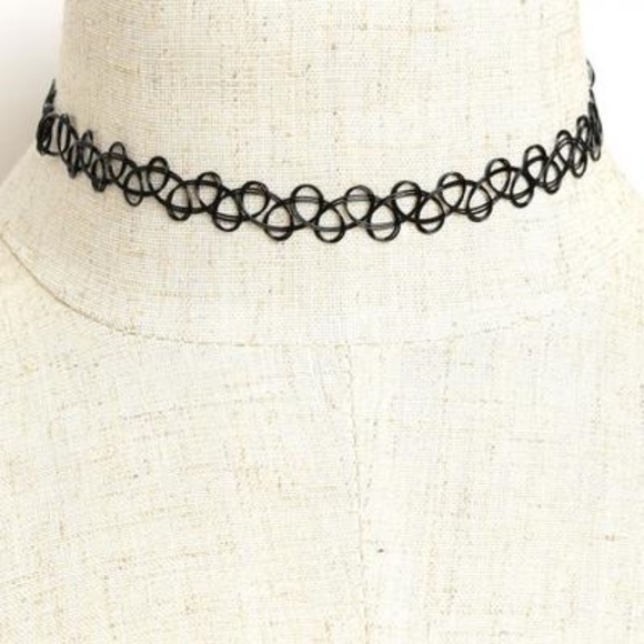 Black Tatoo Chocker Necklace - Picture 1 of 1